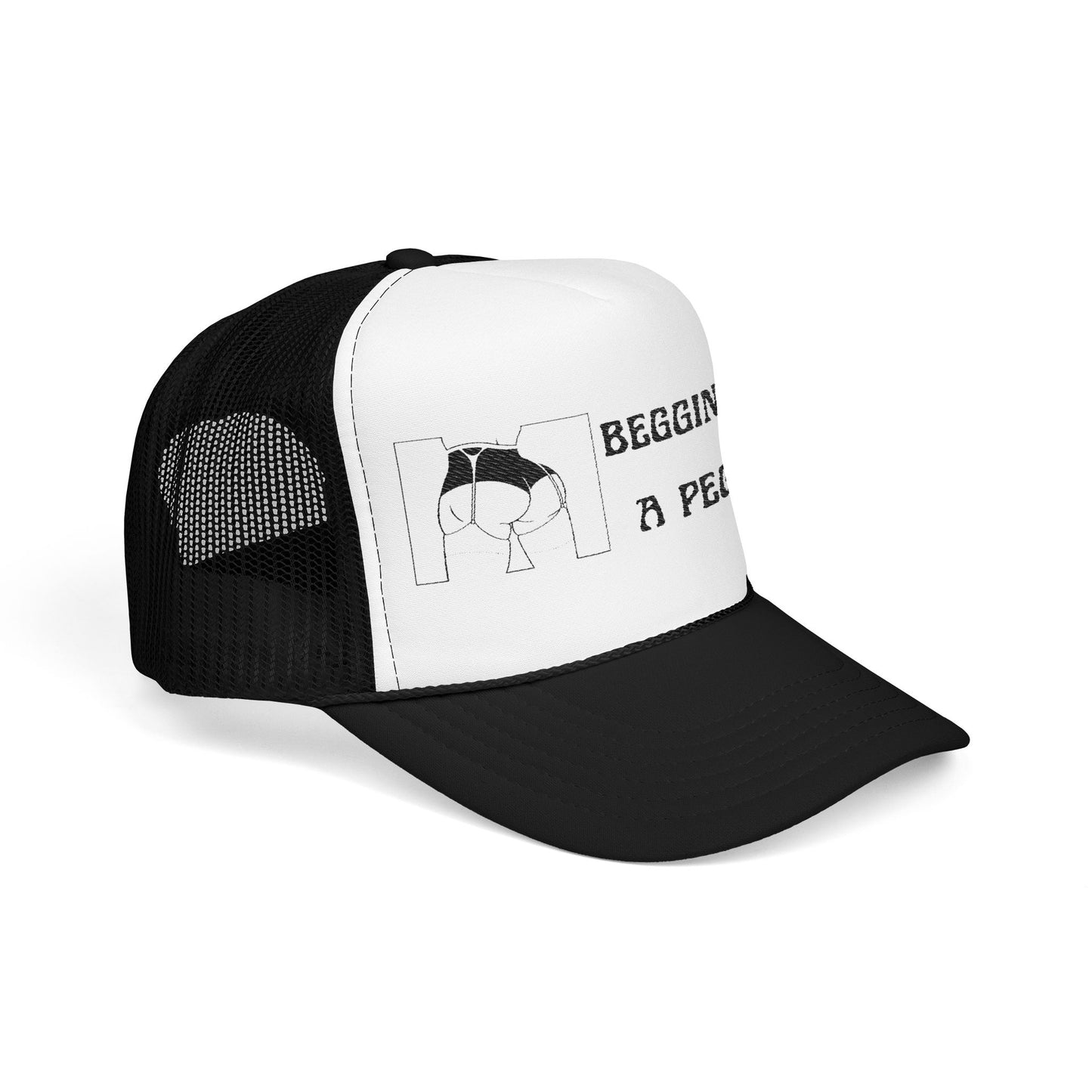 Embroidered Trucker Hat - Begging for a Pegging